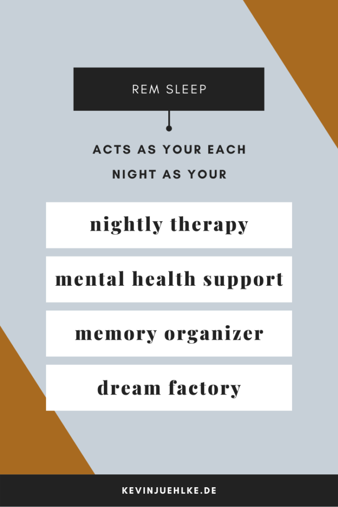 Diese Infografik Erklärt den Nutzen von REM Schlaf.